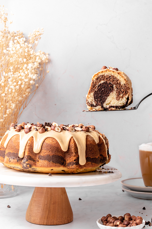 Marbled Chocolate Hazelnut Bundt