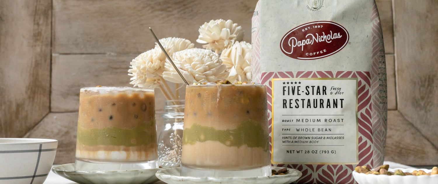 Iced White Chocolate Pistachio Latte